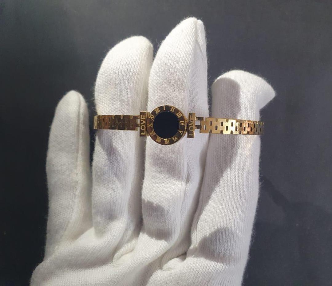 1 Pc Modern Design Gold Plated Kara Bangle