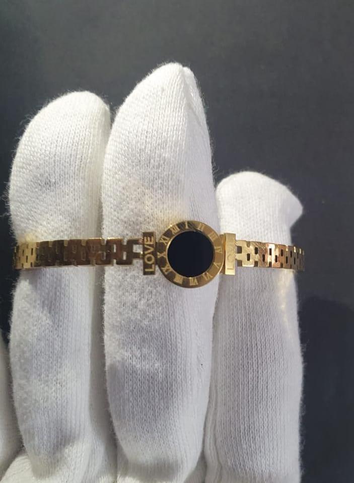 1 Pc Modern Design Gold Plated Kara Bangle