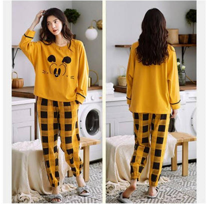2 Pcs Women's Stitched Cotton Jersey Printed Night Suit
