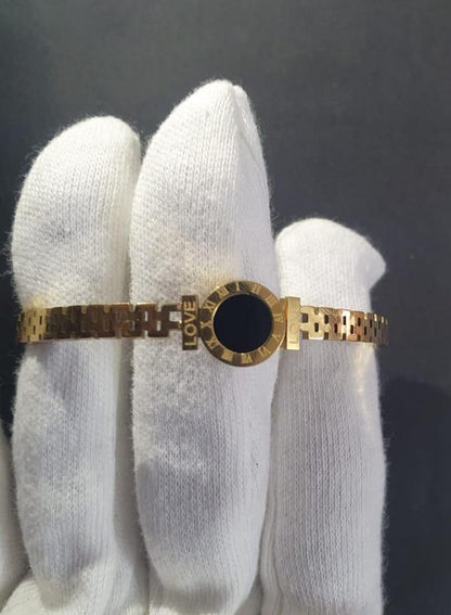 1 Pc Modern Design Gold Plated Kara Bangle