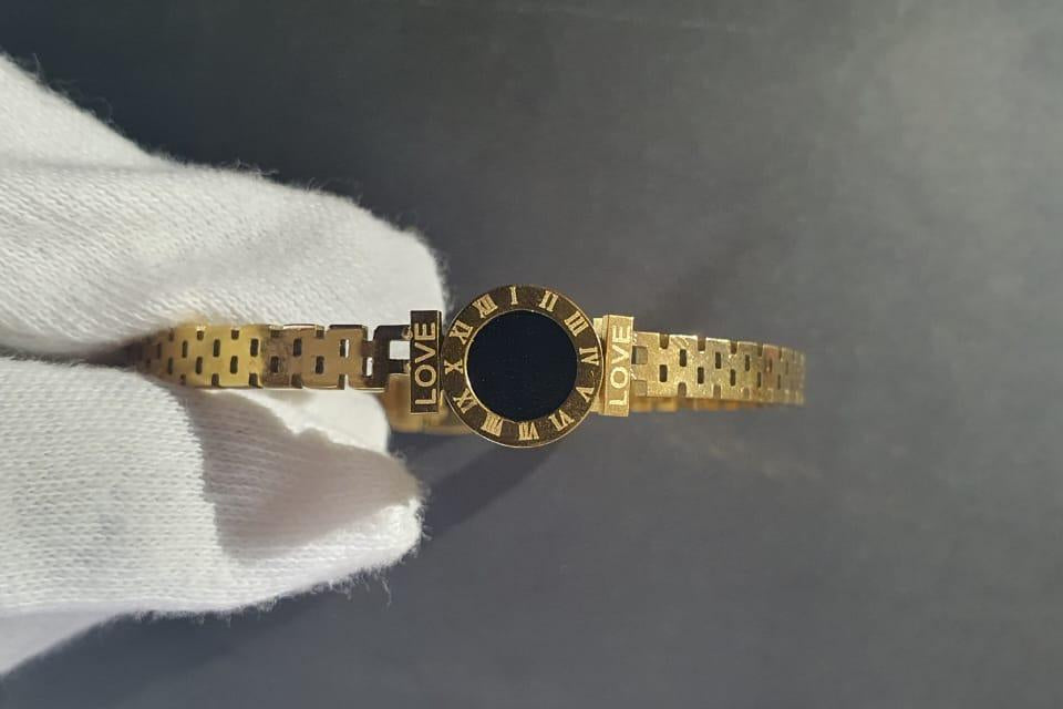 1 Pc Modern Design Gold Plated Kara Bangle